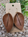 Luna pinched leather earrings