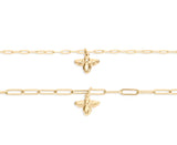 Mommy & Me bee charm necklaces