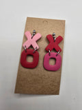 XOXO clay earrings