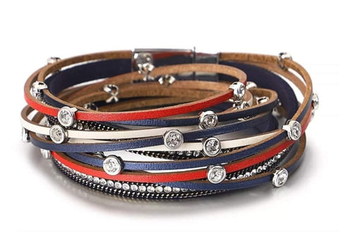 Buffalo inspired double wrap bracelet