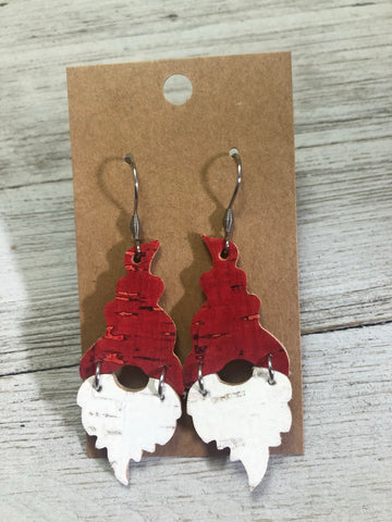 Red gnome earrings