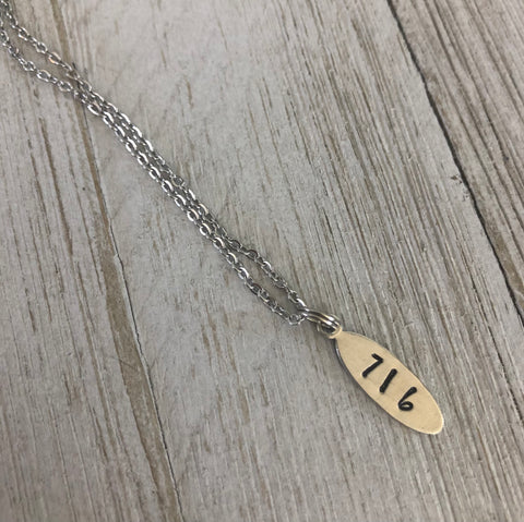 716 tag necklace
